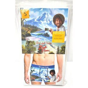 Mens Bob Ross Happy Mountain Underwear Small Novelty Graphic Briefs Brand New